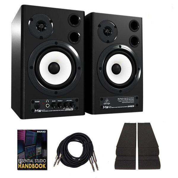 Behringer MS40 Digital Monitor Speakers System with Isolation Pads, Cables,  and Ebook - Pair