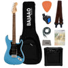 Fender Squier Sonic Stratocaster Electric Guitar Pro Bundle with Amplifier, Gigbag, Tuner, Strap, Picks, Cable, Polishing Cloth & Ebook