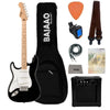 Fender Squier Sonic Stratocaster Electric Guitar Pro Bundle with Amplifier, Gigbag, Tuner, Strap, Picks, Cable, Polishing Cloth & Ebook