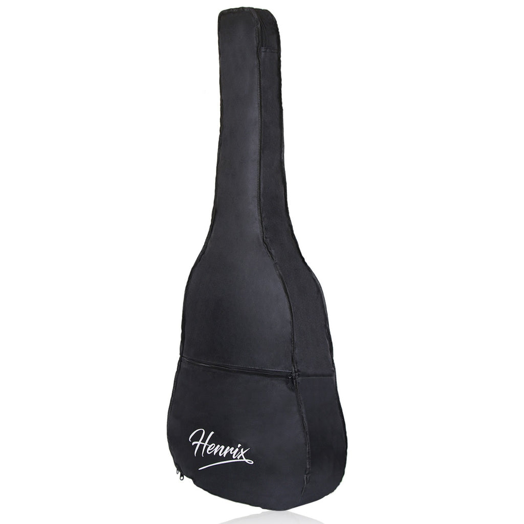 Henrix PRO 40C 40-Inch Cutaway Acoustic Guitar with Dual Action Truss Rod, Gigbag, Picks, String Set, Strap, Cloth & Ebook
