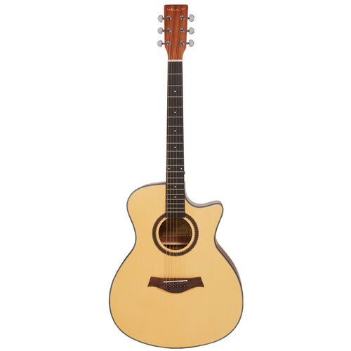 Buy Vault EA25 Grand Auditorium Shape Acoustic Guitar with Bubinga Back ...