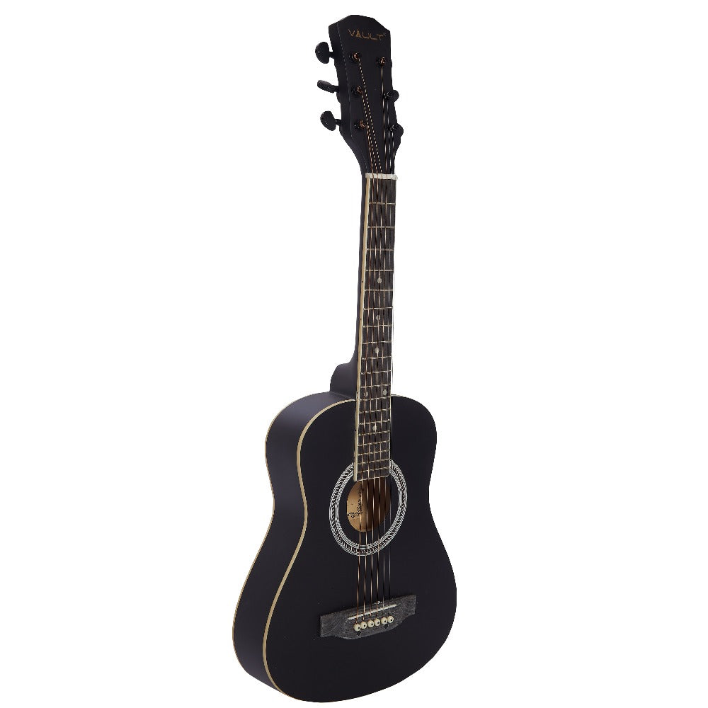 Vault Junior 30 Inch Acoustic Guitar for Kids with Truss Rod, Gig-Bag, Strings, Straps, Picks, String Winder, Polishing Cloth & E-Book - Natural Gloss