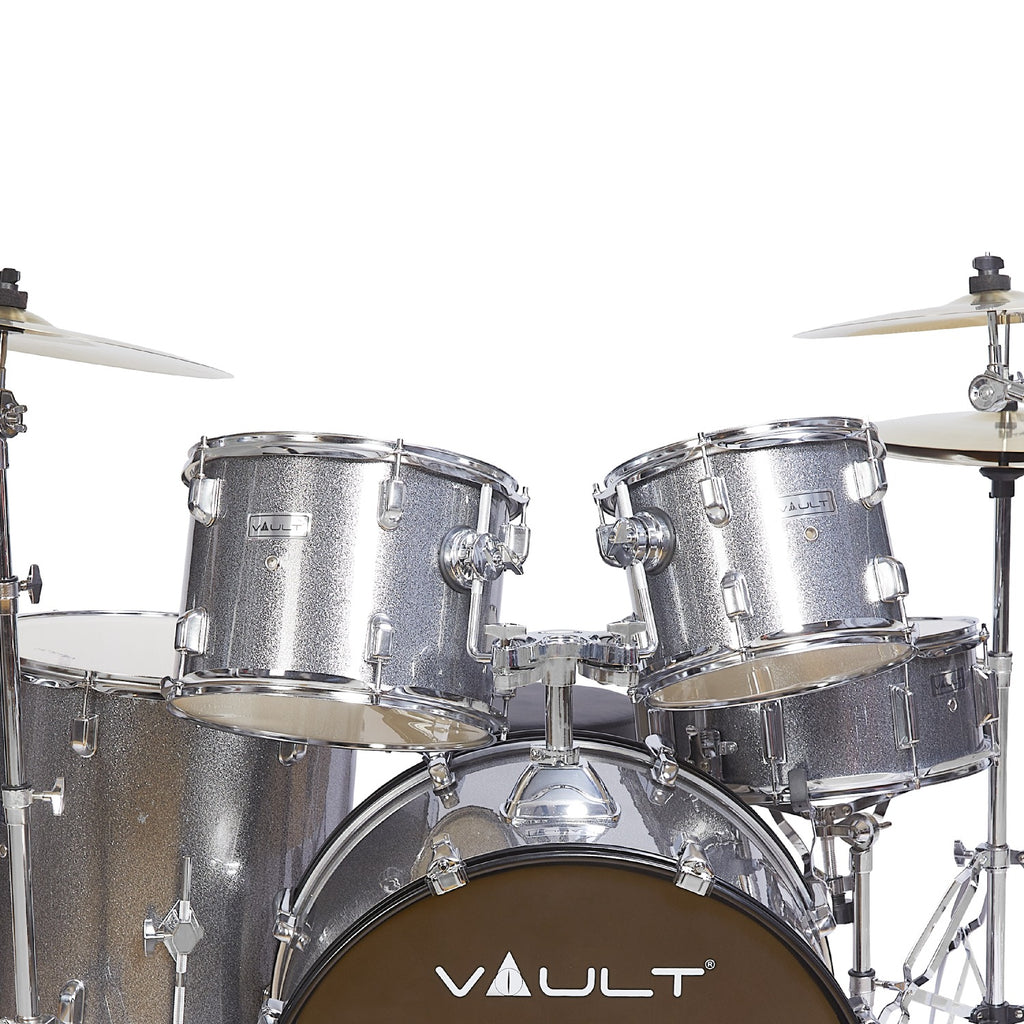 Vault Groover 22" 5-Piece Acoustic Drum Kit with Hardware, Cymbals & Throne