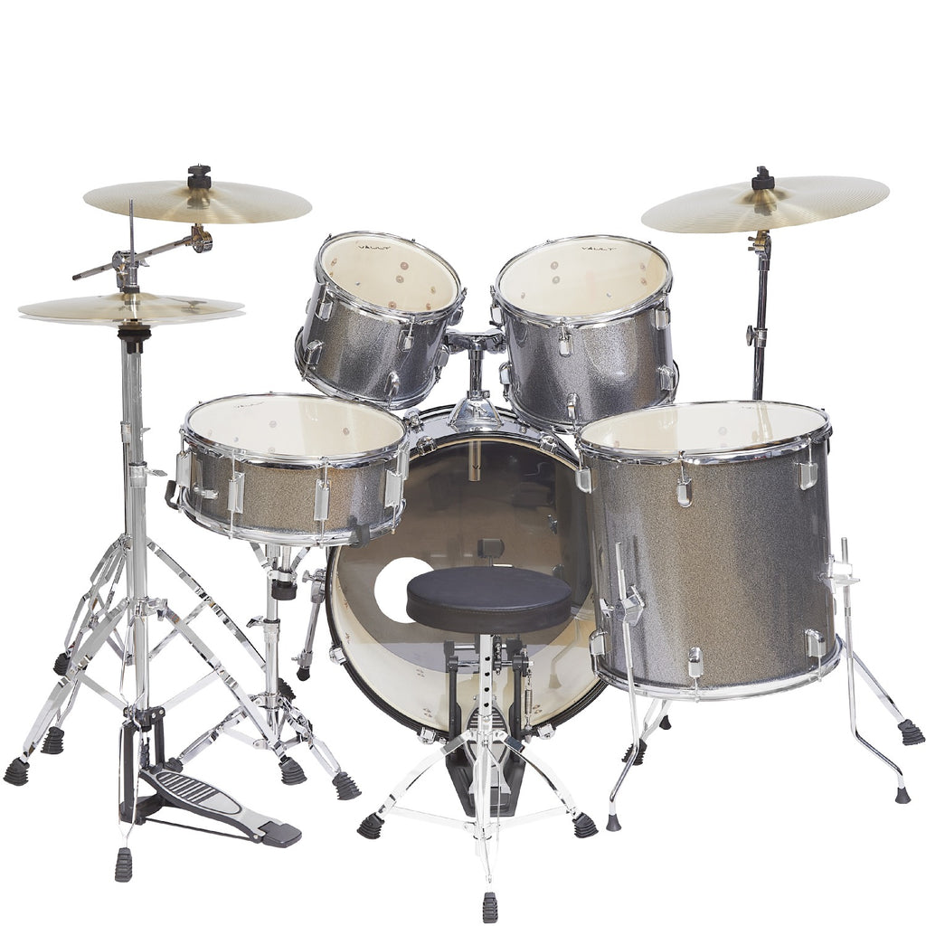 Vault Groover 22" 5-Piece Acoustic Drum Kit with Hardware, Cymbals & Throne