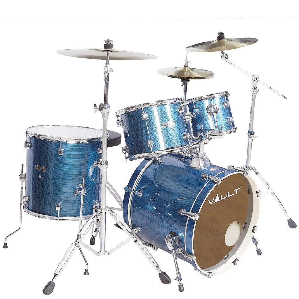 Vault Groover Plus 5-Piece Acoustic Drum Kit with Hardware, Cymbals & Throne