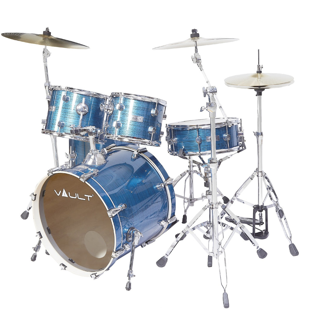 Vault Groover Plus 5-Piece Acoustic Drum Kit with Hardware, Cymbals & Throne