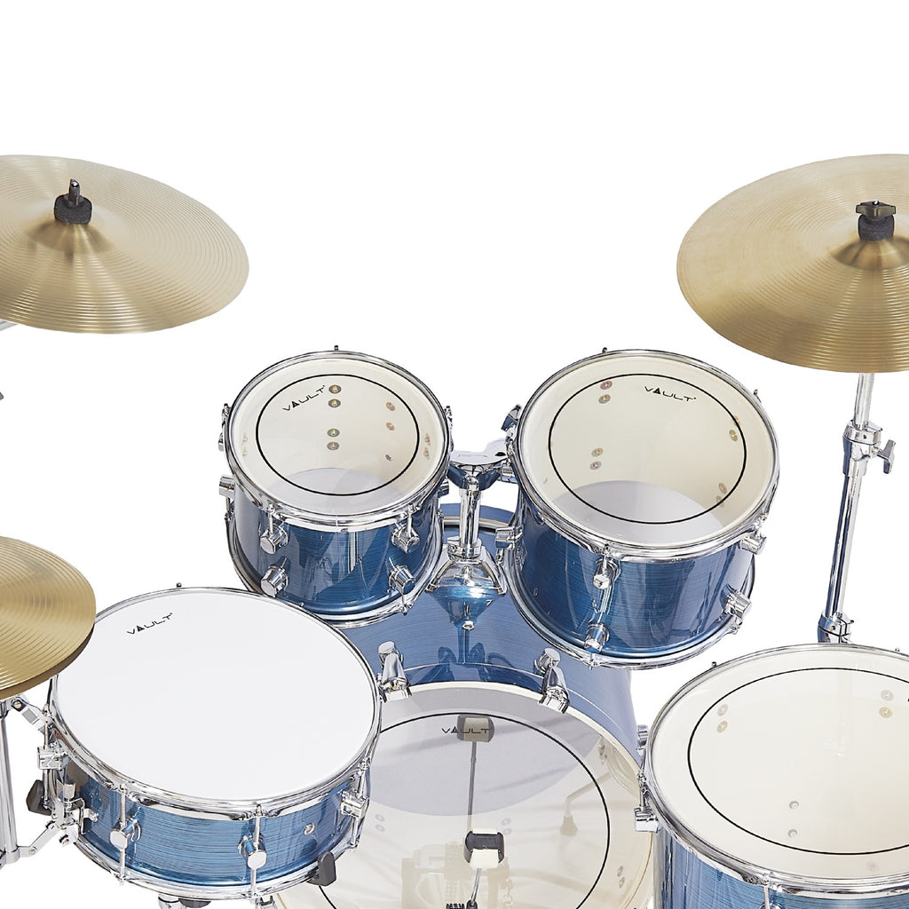 Vault Groover Plus 5-Piece Acoustic Drum Kit with Hardware, Cymbals & Throne