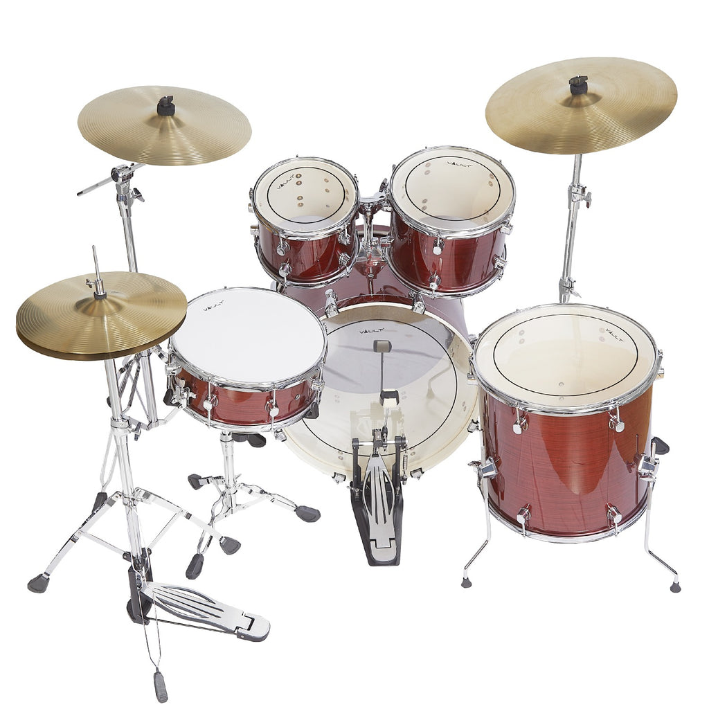 Vault Groover Plus 5-Piece Acoustic Drum Kit with Hardware, Cymbals & Throne