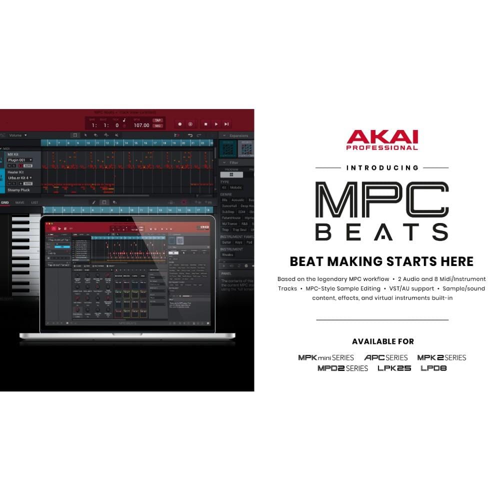 Akai MPK Mini Play Mk3 Keyboard MIDI USB Controller with built-in sound  engine - Promenade Music