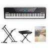 Alesis Digital Pianos Bundle w Stand & Bench Alesis Recital Pro 88-Key Digital Piano with Hammer-Action Keys