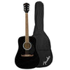 Fender Acoustic Guitars Black / Single Fender FA-125 Dreadnought Acoustic Guitar With Gig Bag