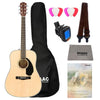 Fender Acoustic Guitars Natural / Bundle Fender CD-60S Dreadnought Acoustic Guitar