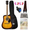 Fender Acoustic Guitars Sunburst / Bundle Fender FA-125 Dreadnought Acoustic Guitar With Gig Bag