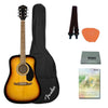 Fender Acoustic Guitars Sunburst / Pack Fender FA-125 Dreadnought Acoustic Guitar With Gig Bag