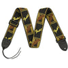 Fender Guitar Straps Black/Yellow/Brown Fender Guitar Monogrammed Electric Guitar Strap
