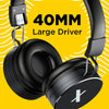 FLiX On-Ear Wireless Headphones Black FLiX (Beetel) X2 Bluetooth v5.0 On Ear Wireless Headphone - Black
