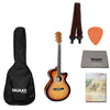 Havana Acoustic Guitars BUNDLE / Cherry Sunburst Havana FA391c 39-Inch Cutaway Acoustic Guitar