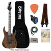 Ibanez Electric Guitars Bundles Walnut Flat Ibanez GRG121DX RG Gio Series Electric Guitar with Gigbag, Tuner, Strap, Picks,  Polishing Cloth, Cable & E-Book