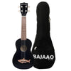 Kala Ukulele Bundles Black Kala MK-SS Makala Soprano Ukulele With Bajaao UB-S Gig Bag