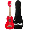 Kala Ukulele Bundles Candy Apple Red Kala MK-SD Makala Soprano Ukulele With Bajaao UB-S Gig Bag