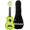 Kala Ukulele Bundles Green Burst Kala MK-SD Makala Soprano Ukulele With Bajaao UB-S Gig Bag