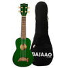 Kala Ukulele Bundles Green Kala MK-SD Makala Soprano Ukulele With Bajaao UB-S Gig Bag