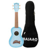 Kala Ukulele Bundles Light Blue Burst Kala MK-SD Makala Soprano Ukulele With Bajaao UB-S Gig Bag