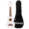 Kala Ukulele Bundles Pearl White Kala MK-SD Makala Soprano Ukulele With Bajaao UB-S Gig Bag