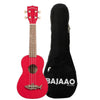 Kala Ukulele Bundles Red Sea Kala MK-SS Makala Soprano Ukulele With Bajaao UB-S Gig Bag