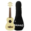 Kala Ukulele Bundles Yellow Coral Kala MK-SS Makala Soprano Ukulele With Bajaao UB-S Gig Bag