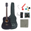 Vault EA20 Guitar Kit with Learn to Play Ebook, Bag, Strings, Straps, Picks, String winder & Polishing Cloth - 40 inch Cutaway Acoustic Guitar