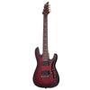 Schecter Electric Guitars Crimson Red Burst Schecter Demon 7 Electric Guitar, 7-String with Active Pickups