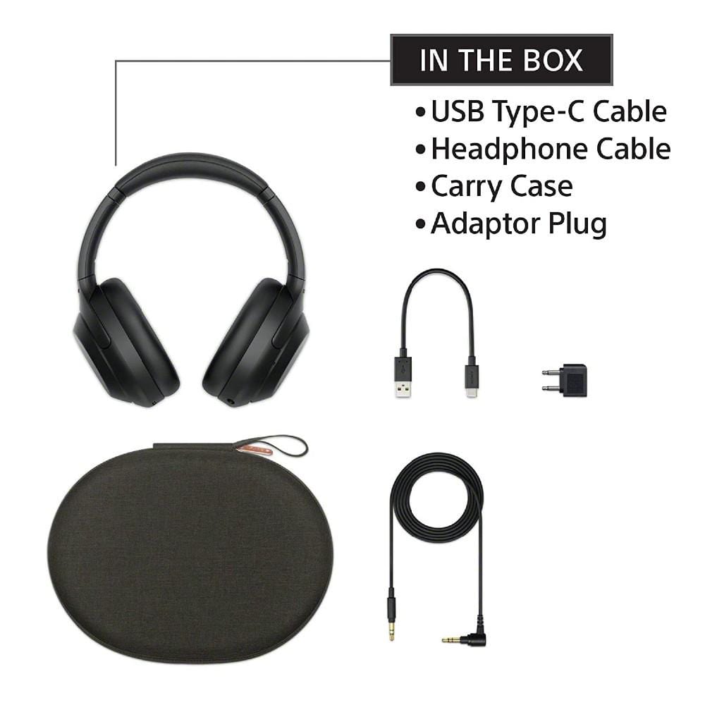 Sony WH-1000XM4 Wireless Noise Canceling Overhead Headphones (Blue) - Bundle
