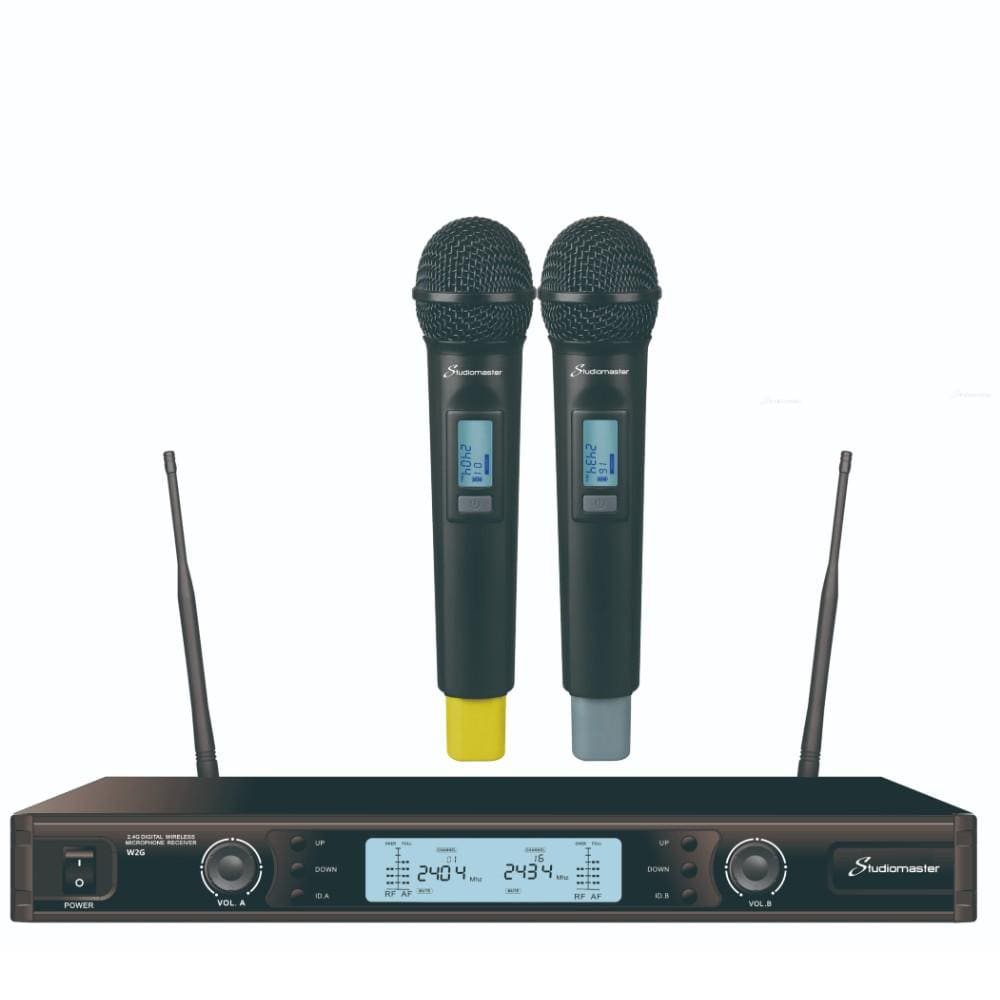 Studiomaster W2G 2.4 GHZ Dual Handheld Wireless Microphone