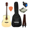Vault Acoustic Guitar Bundles Natural Vault ED-10C 41 inch Cutaway Standard Acoustic Guitar Bundle