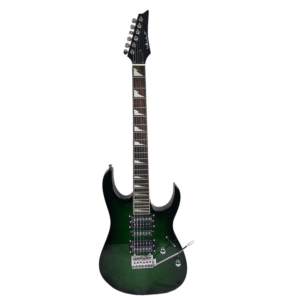 Vault Electric Guitars Transparent Green Burst / Rosewood Vault RG1 Soloist Premium Electric Guitar