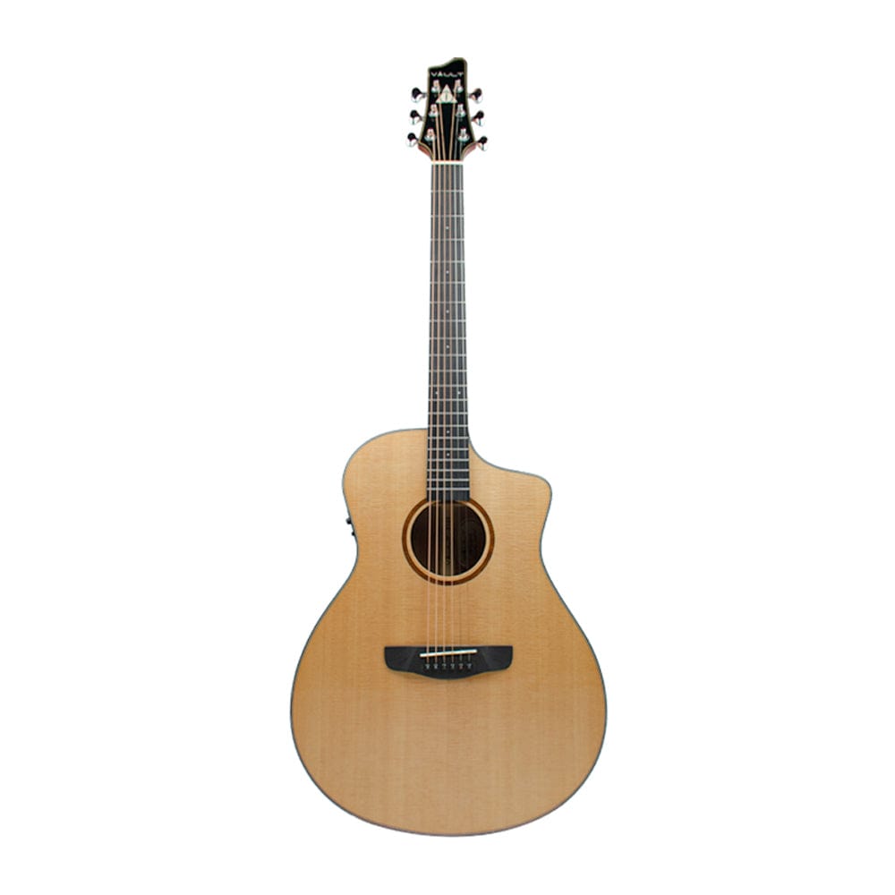 Vault Artisan Premium Acoustic Guitar with Solid Spruce Top and Solid  Mahogany Back and Sides - Natural : : Musical Instruments