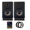 Vault Monitor Speakers BUNDLE Vault C6 6" Powered Studio Monitors Pair