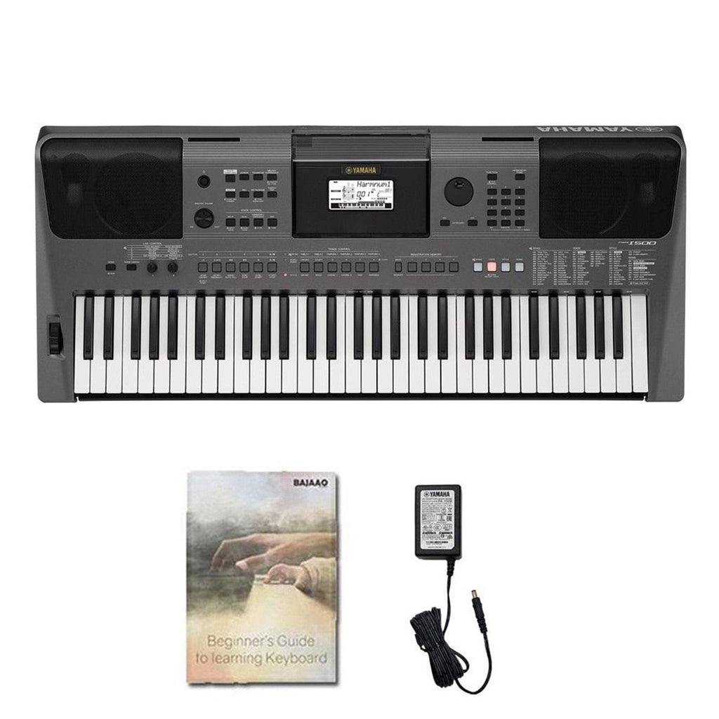 Yamaha PSR I500 61-Key Portable Keyboard with Power Adapter